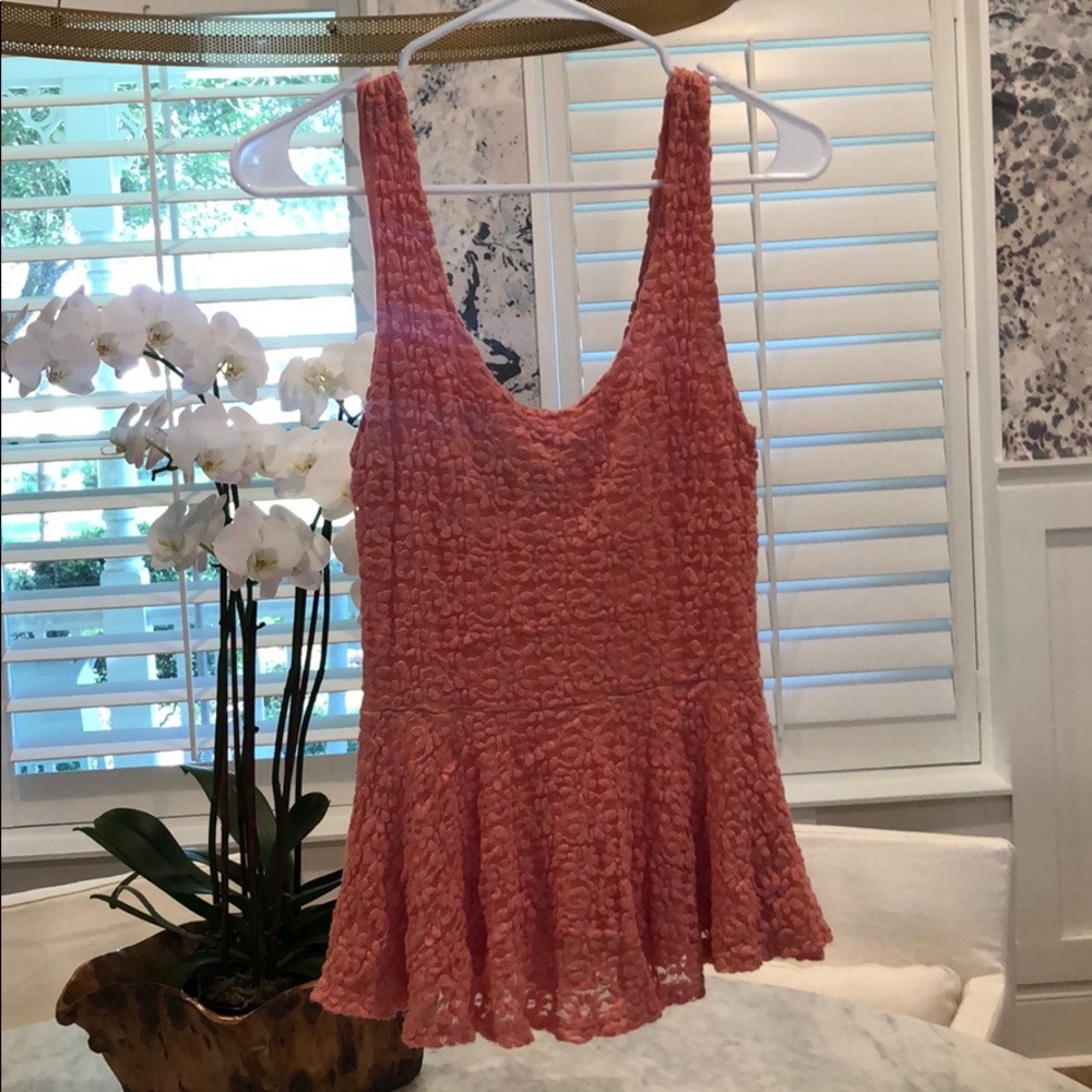 Salmon peplum summer top!
